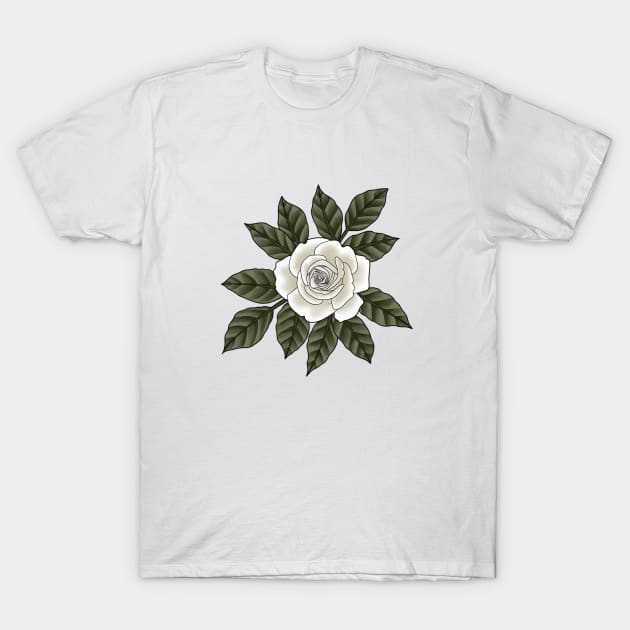 White rose t shirt sale